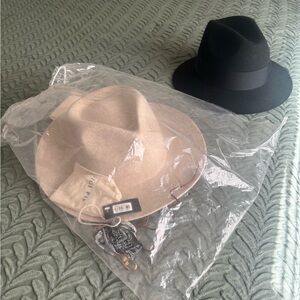 GIGI PIP Black and Tan Fedora Hats